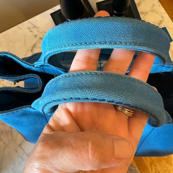 Prada Canapa Blue Medium Size - Picture 7 of 14